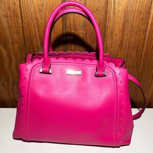 Kate Spade New York Scalloped Satchel in Hot Pink